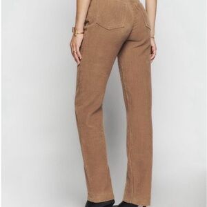 Reformation Cynthia high rise straight Corduroy Pants sz 28